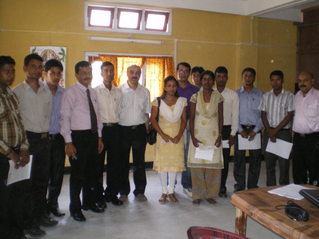 Home dr j b sarma and two senior executives of eureka forbes with trainees selected by eureka forbes at campus interview 18 10 11 scaled